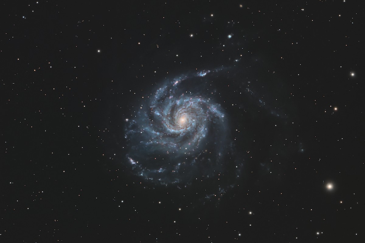 Tonight's live stack — M101, the Pinwheel Galaxy